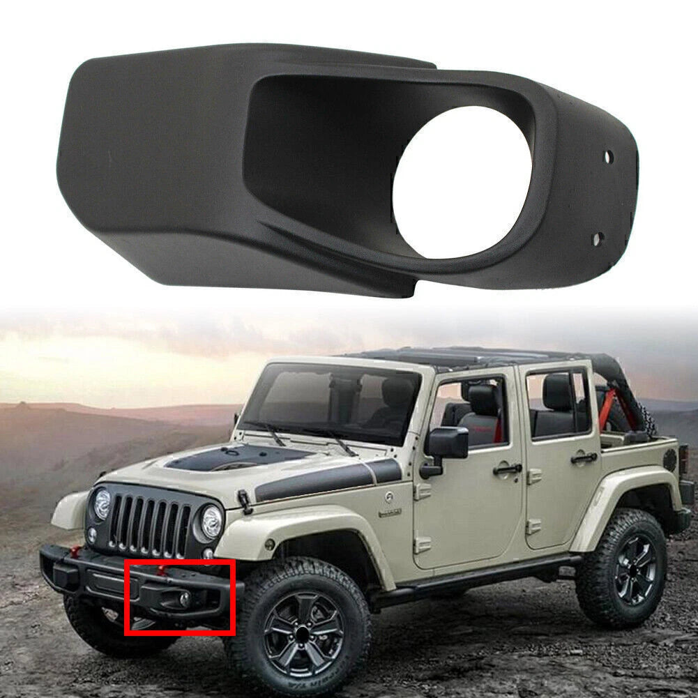 Left Side Front Bumper Fog Light Bezel for Jeep Wrangler (2013–2017)