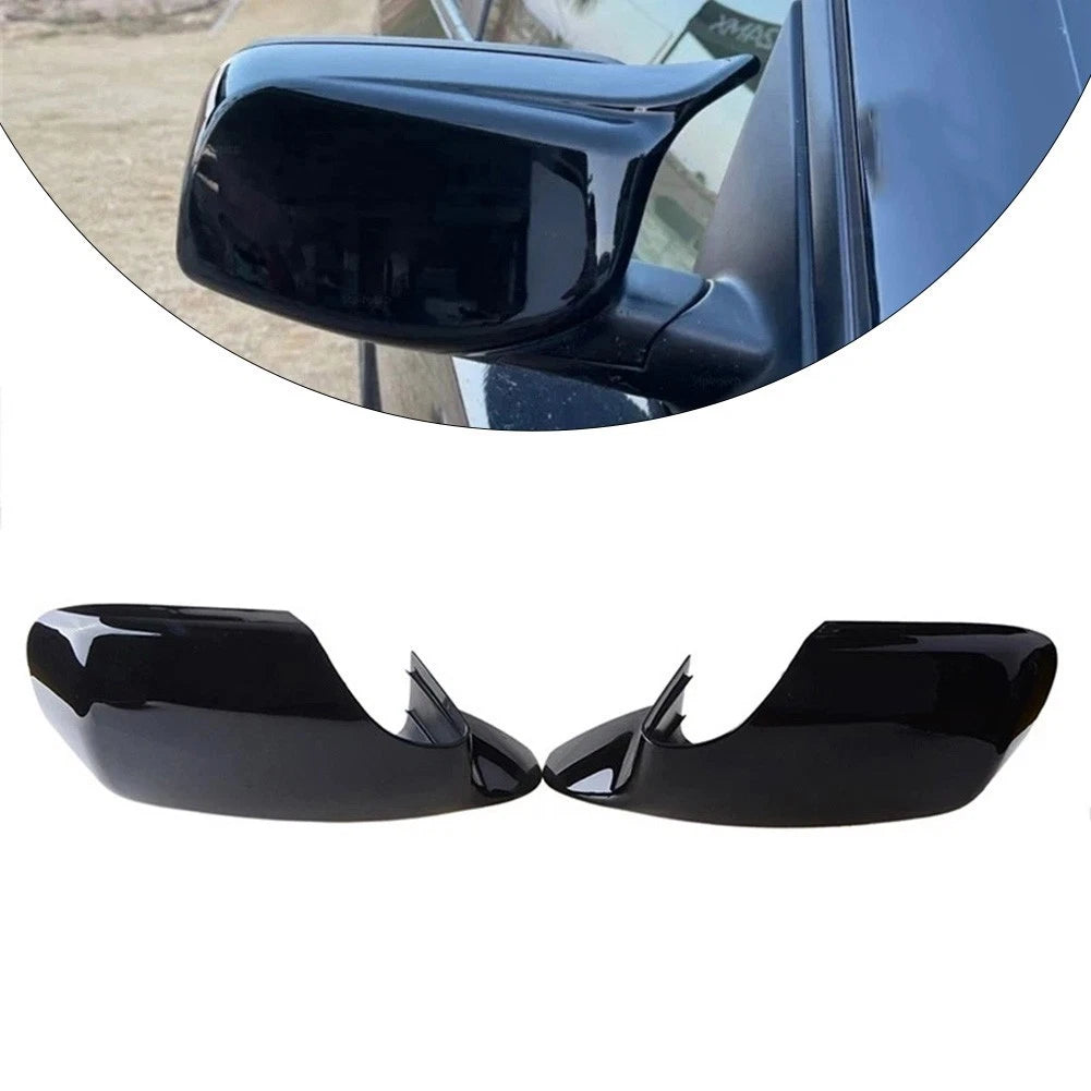 Gloss Black Side Mirror Cover for BMW E46 Sedan, E39 5 Series (1998–2006)