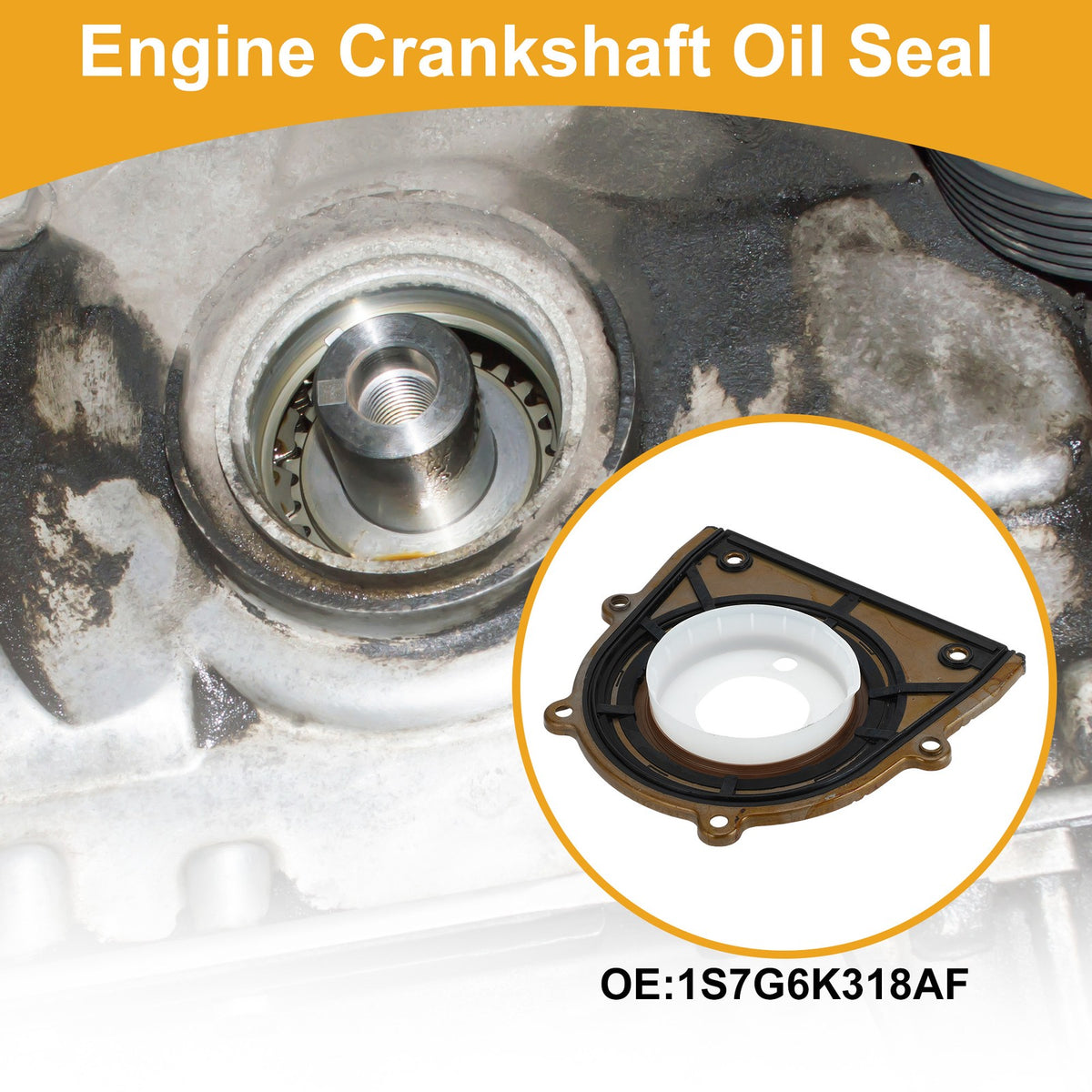 Rear Crankshaft Oil Seal with Flange for Mazda (2005–2015)