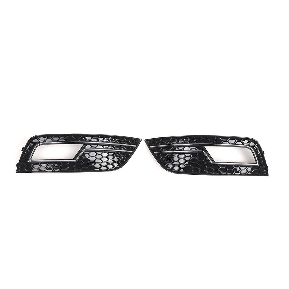 Pair Front Bumper Lower Grille Fog Light Cover for Audi A4 (2009–2016)