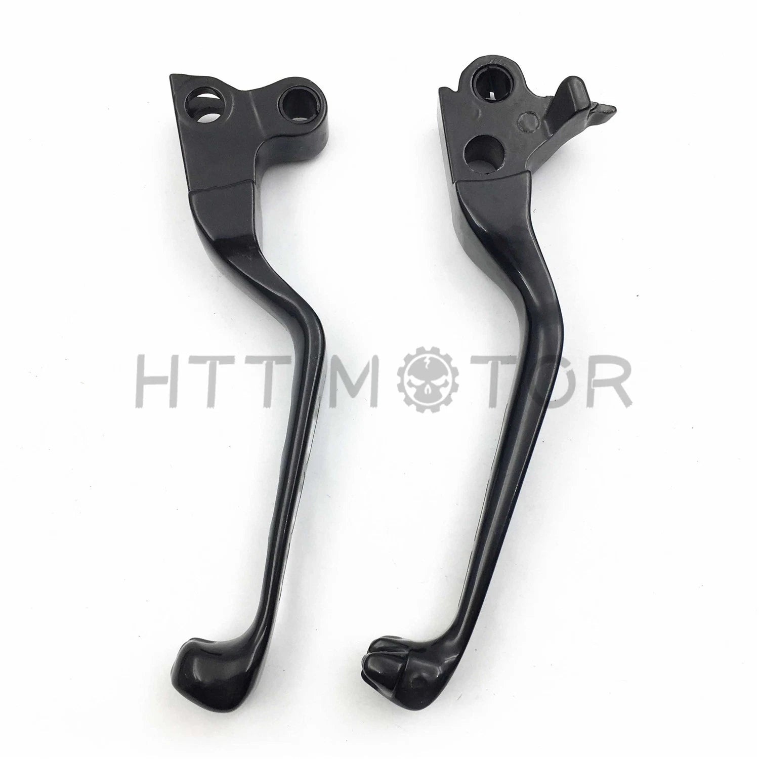 Black Smooth Wide Blade Levers for Harley-Davidson Road King (2014–2023)