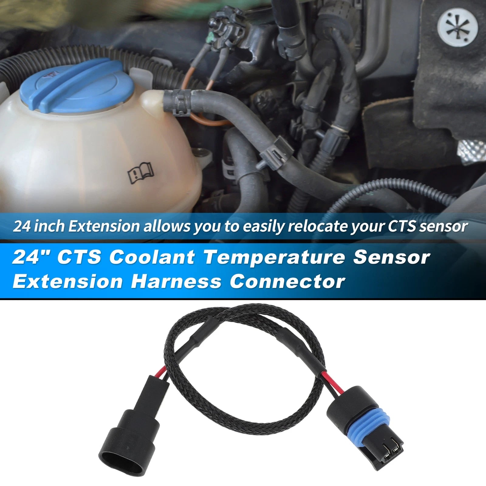 Coolant Temperature Sensor Extension Harness for TPI TBI LT1 LS1 LS2 (Fit Most)