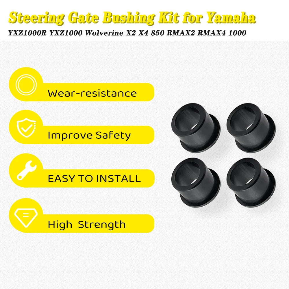 4 Bushing Kit for Yamaha YXZ1000R, Wolverine X2 X4, RMAX2 RMAX4 1000
