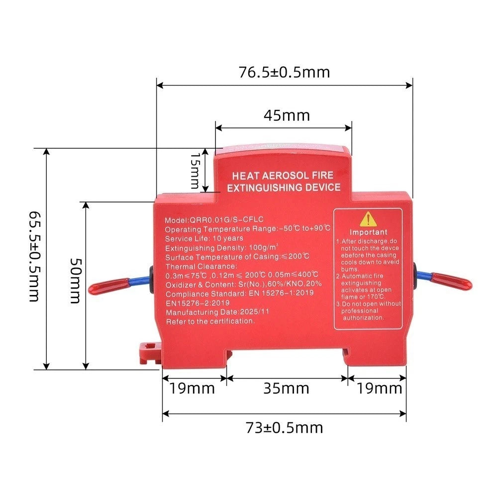 Automatic Fire Suppression 170C for din Rail Mountable