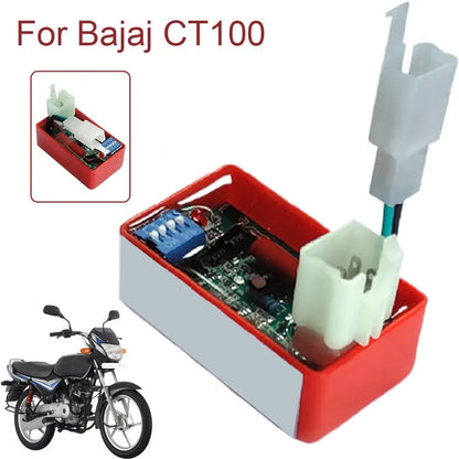 Motorcycle Igniter for Bajaj CT100 (2000–2006) 7 Pin CDI Box Red