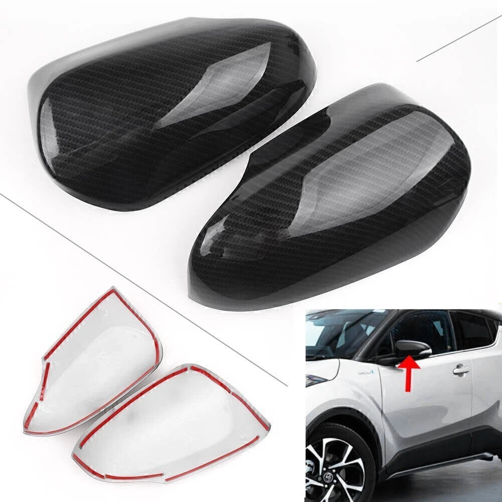 2X ABS Rear View Side Mirror Covers for Toyota C-HR (2016–2018)