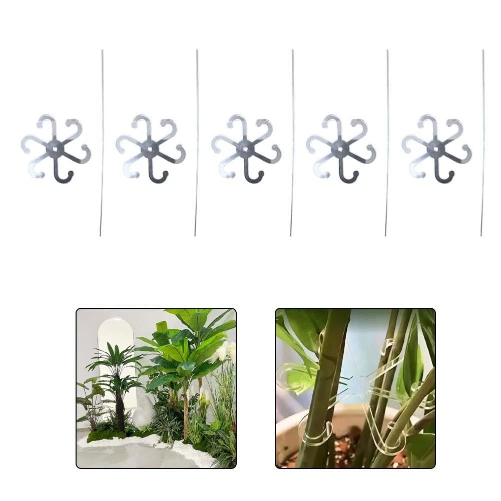 5pcs Clear Plant Support Stakes for Healthy Stem and Leaf Garden