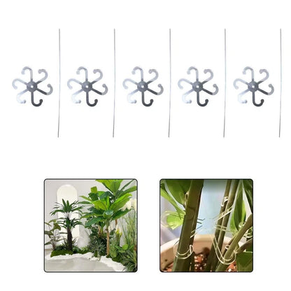 5pcs Clear Plant Support Stakes for Healthy Stem and Leaf Garden