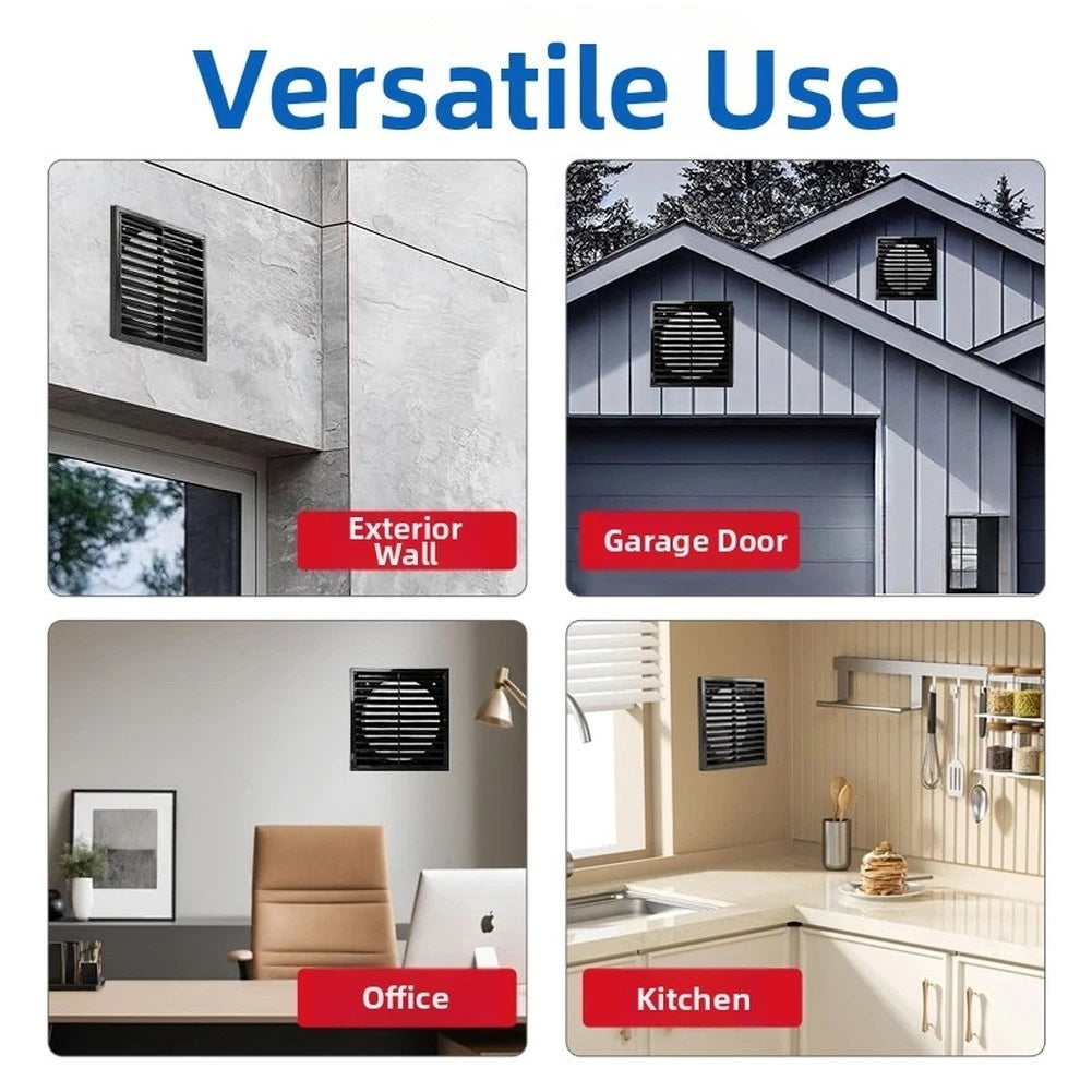 Square Pipe Rainproof Ventilation Louver Grille for Kitchen