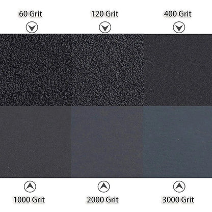 102 Pcs Silicon Carbide Sandpaper 230x93mm for Flat or Curved Surfaces