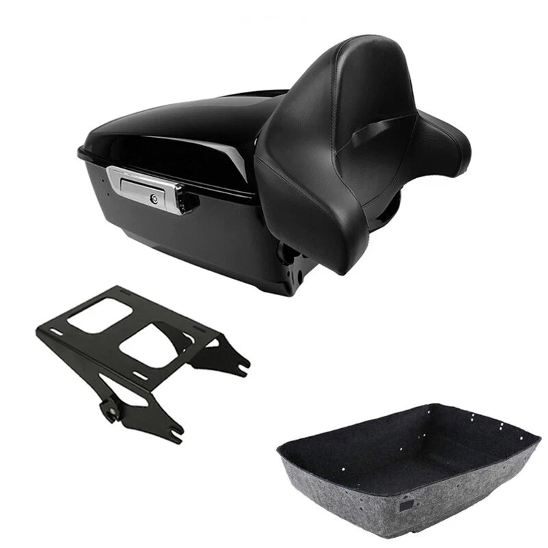 Trunk Backrest Pad Mount Rack for Harley Touring Road Glide (2014–2026)