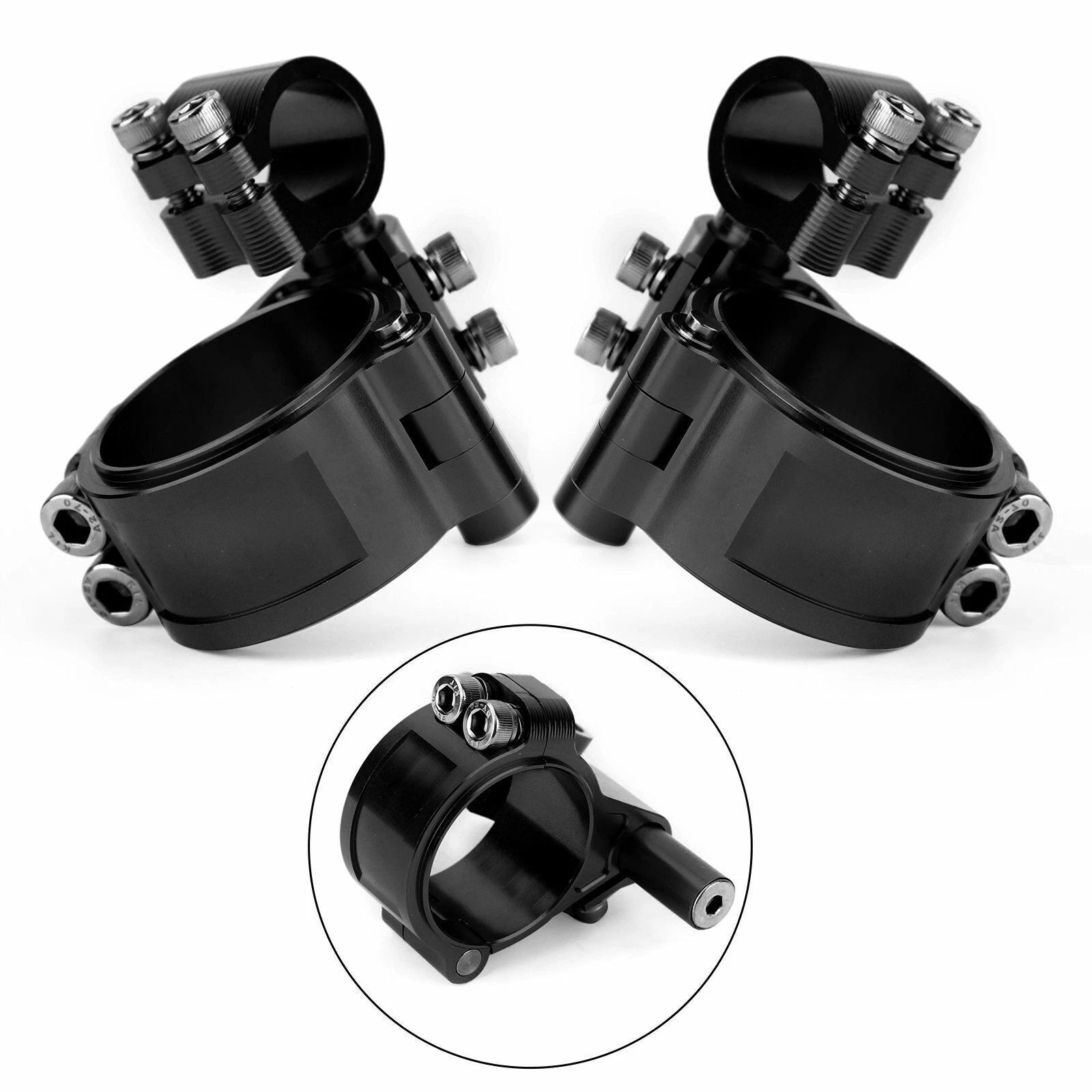 Adjustable CNC Billet Clip Ons Handlebar Kit for Universal Fit (All Years)