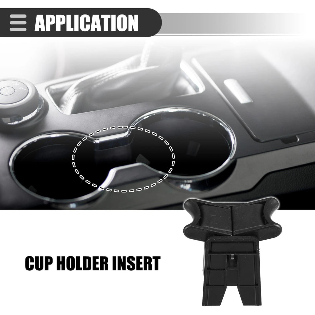 Center Cup Holder Insert for Toyota Camry 2012–2017 Black Plastic