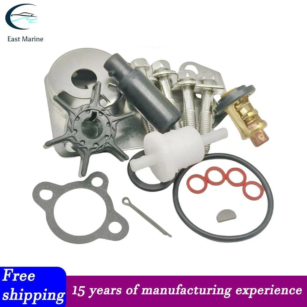 Impeller Kit 68T-W0078-01, Fuel Filter 68T-24251, Thermostat 18-3541 for Yamaha
