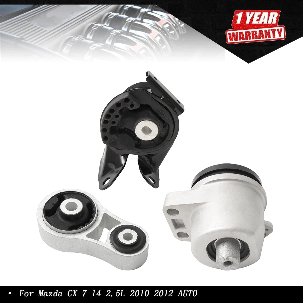 3X Engine Motor & Trans Mounts Set for Mazda CX-7 (2007–2012)