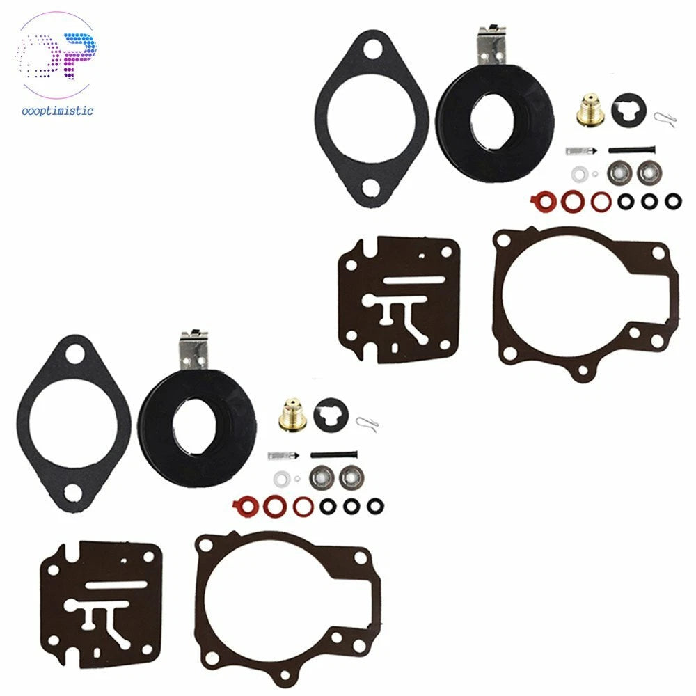2X Carburetor Rebuild Kit w/ Float for Johnson Evinrude 50-60 HP