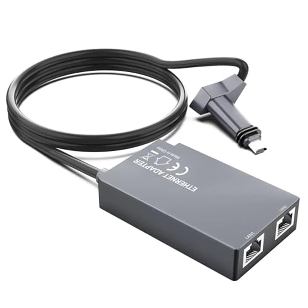 Ethernet Adapter for Starlink (Dual RJ45 Connectivity)