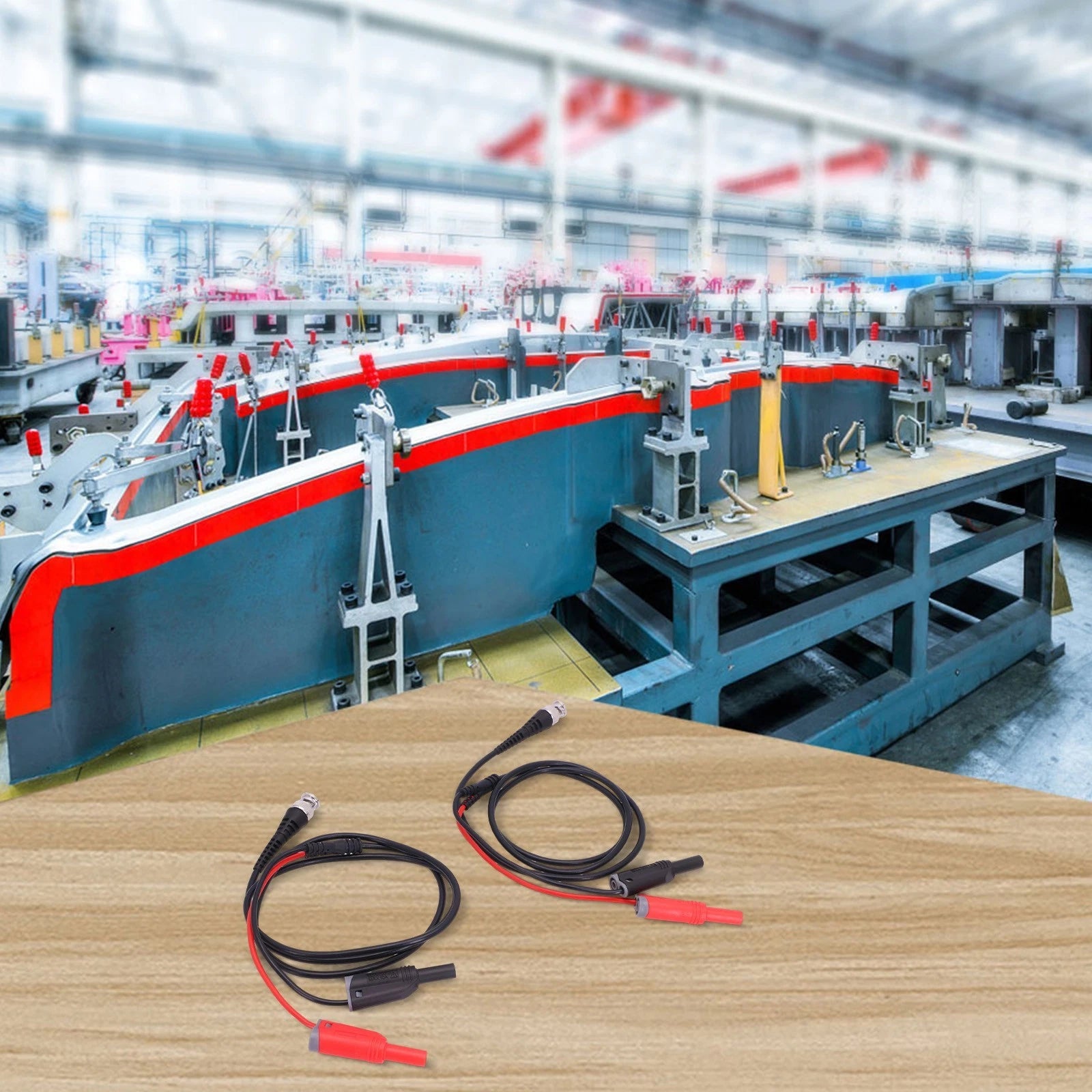 BNC to Double Bananas Connection Cables 120 cm Long