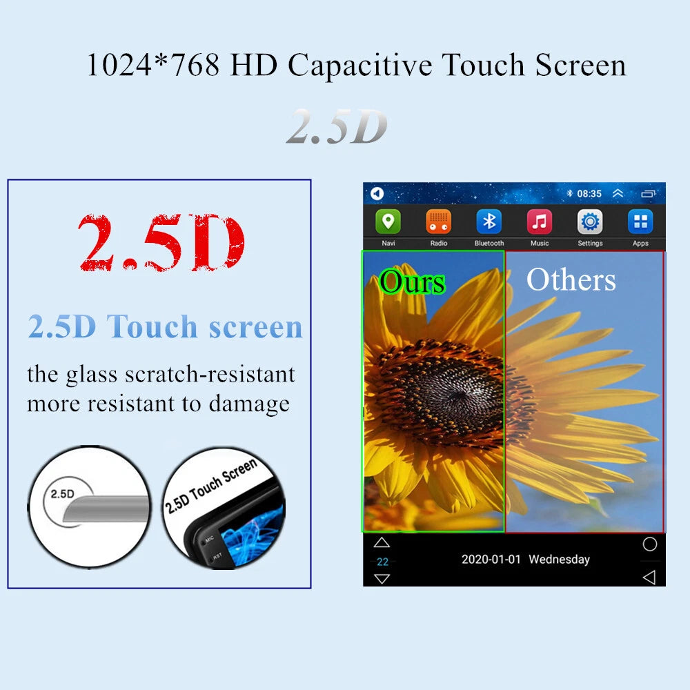 9.5'' Vertical Stereo Radio GPS Navigation for Hyundai Veloster (2011–2017)