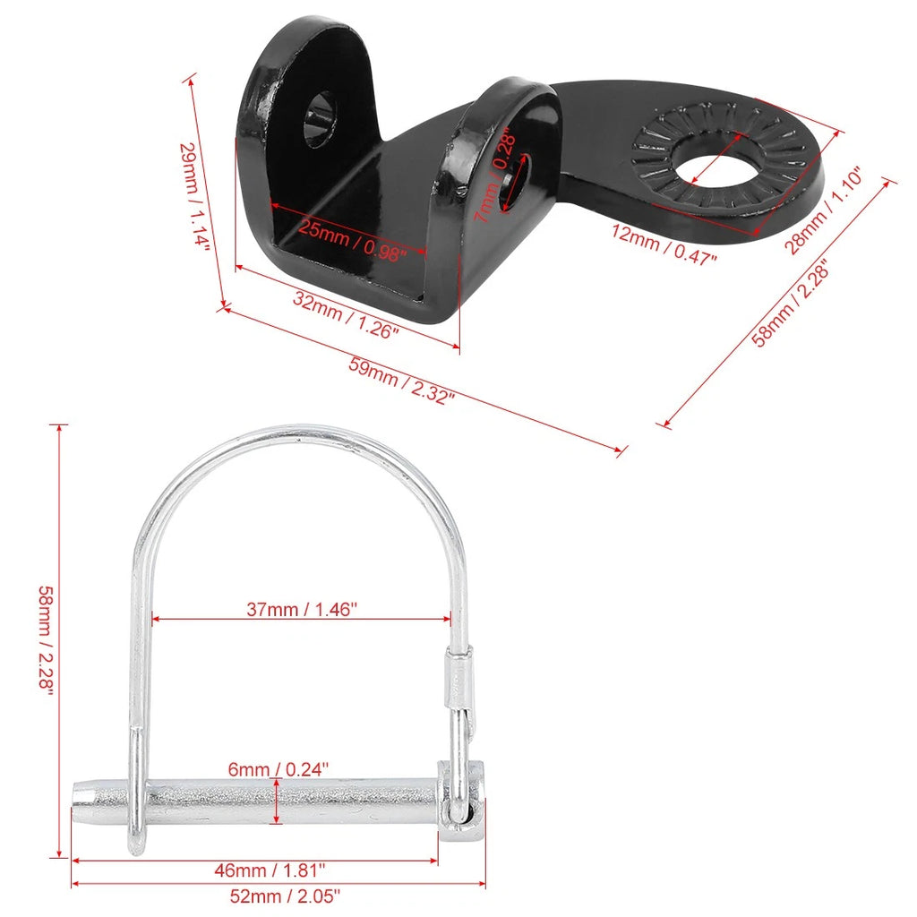 Trailer Coupler Attachment Replacement for Bicycle Trailer Hitch (Black/Steel)