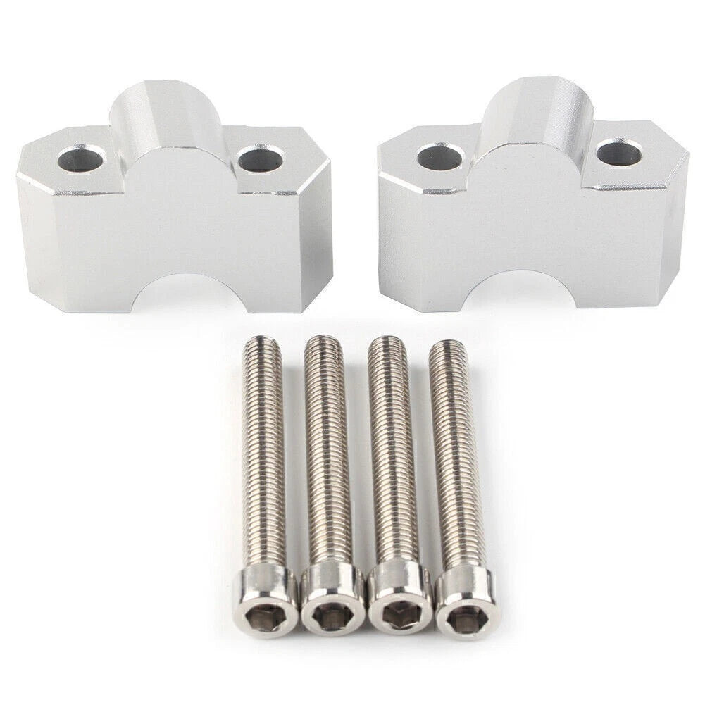 Handlebar Riser Clamp for Kawasaki Z750 (2004–2011) Z1000 (2003–2016) Silver