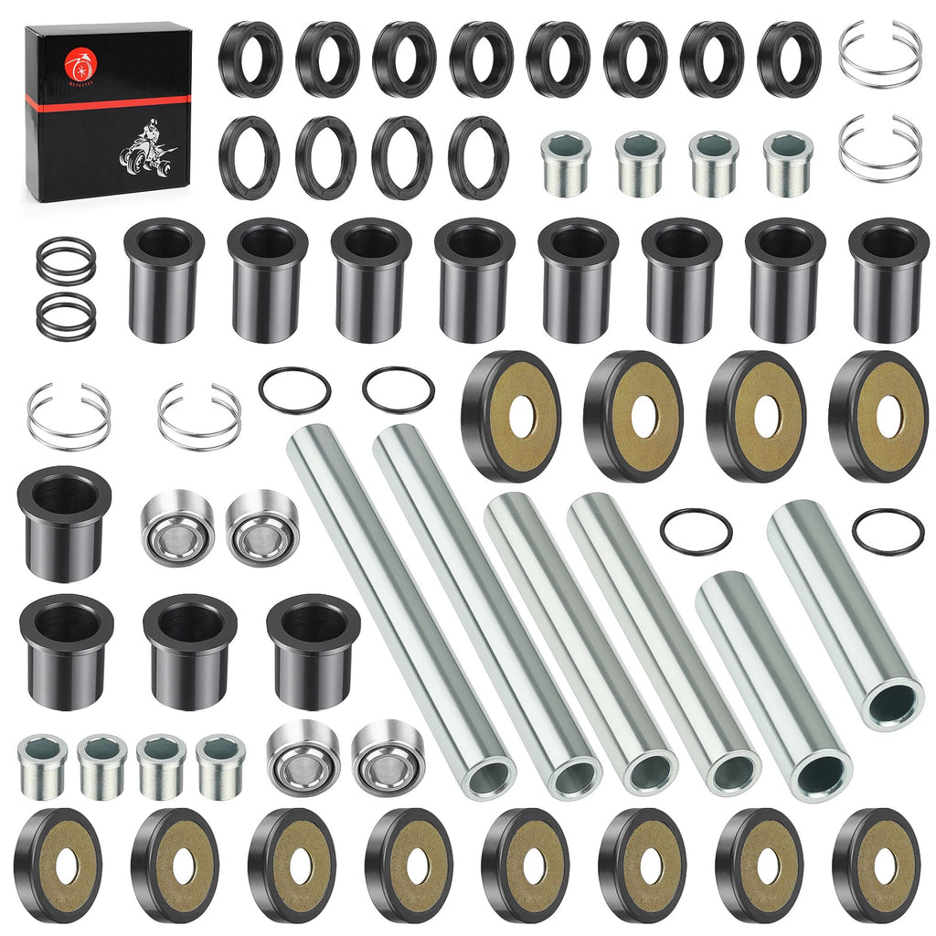 Set of 2 Rear Upper Lower A-arm Bushing Shaft Kit for Honda Rincon TRX650 TRX680