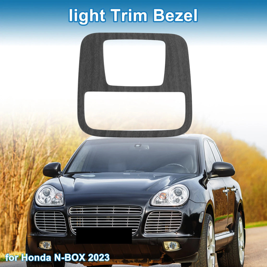 Front Row Light Trim Bezel Replacement for Honda N-BOX 2023 Black Wood Grain