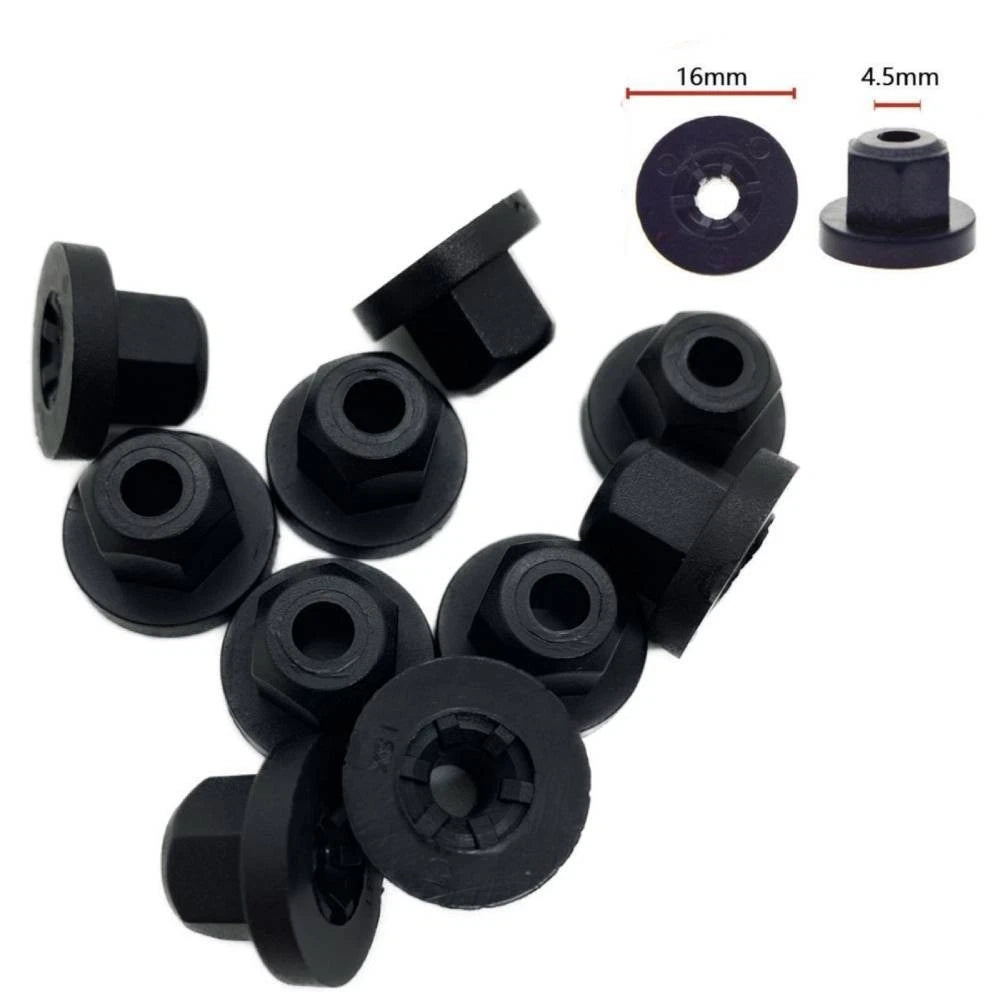 Brand New Plastic Nut Bolt Nut For With Ring 20pcs/Set 4.5mm Hole E36 E39
