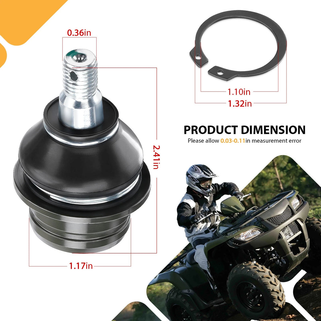 Set of 4 Front Upper Lower A-Arm Ball Joints for Suzuki King Quad 450 500 700 750