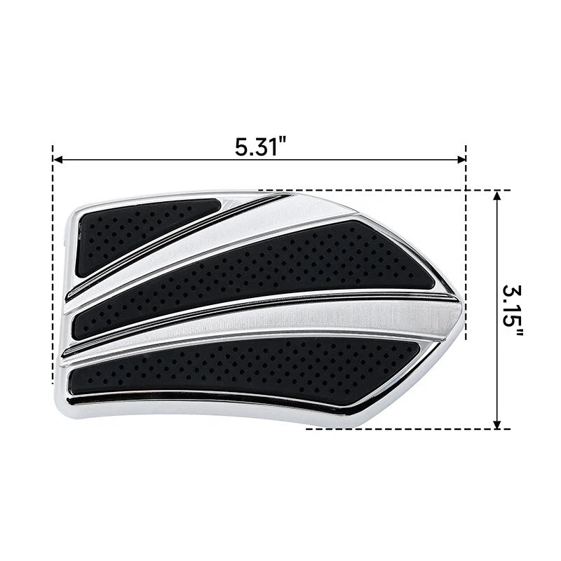 Chrome Large Brake Pedal Pad for Harley Softail Slim (2012–2017)