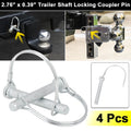 Trailer Coupler Safety Pin Set Locking for Car Boat D Shape 2.76x0.39 (4pcs)
