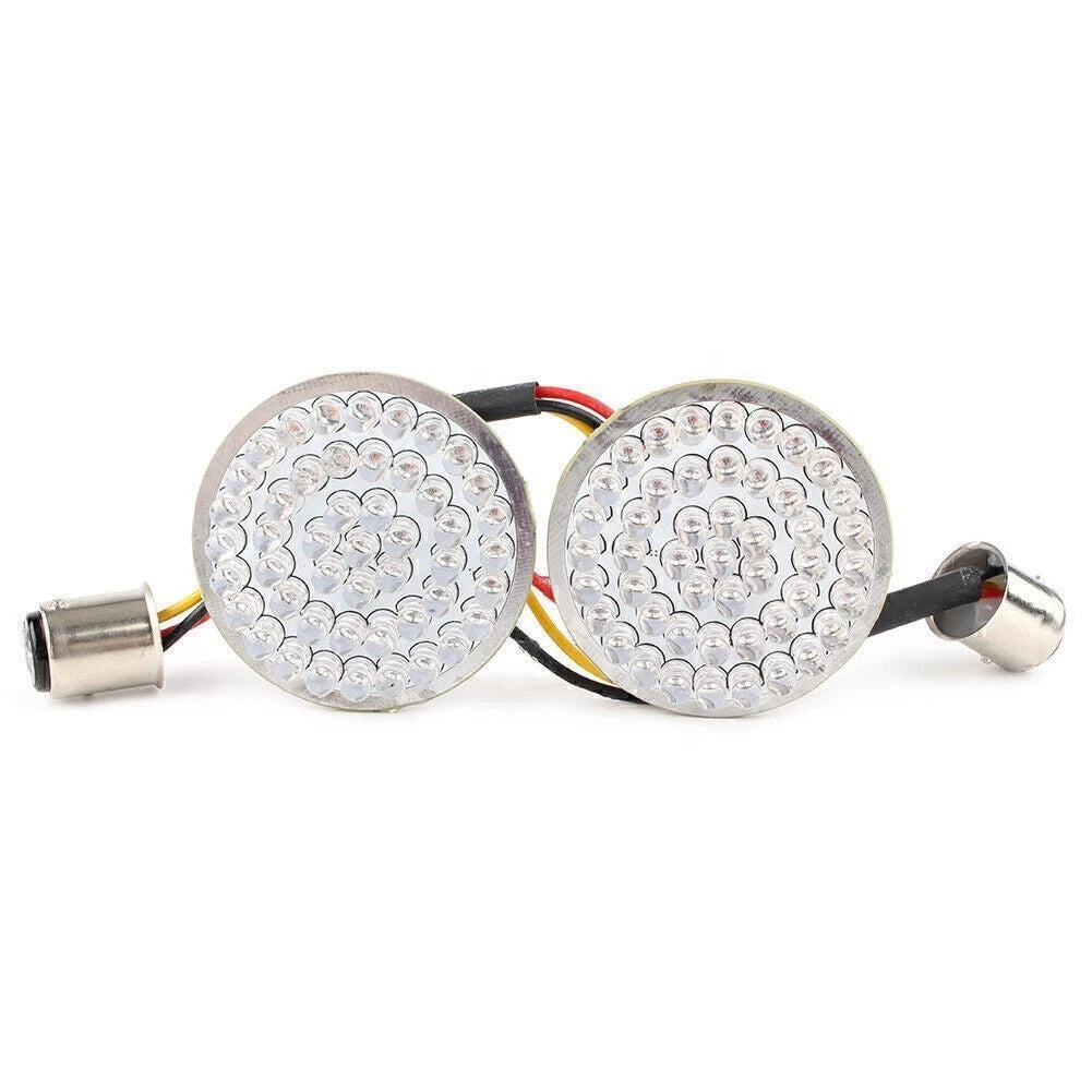 2X Rear 1157 Red LED Turn Signal w/Running Light Inserts for Harley Touring