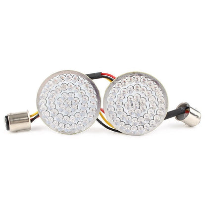 2X Rear 1157 Red LED Turn Signal w/Running Light Inserts for Harley Touring