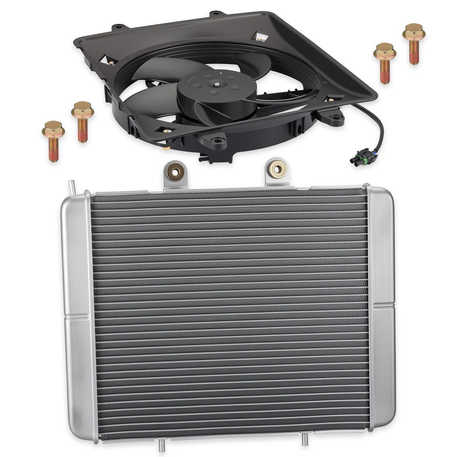 Aluminum Radiator & Cooling Fan for Polaris Sportsman 700 (2002–2006)