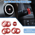 AC Vent Ring Chrome Trim for Chevy Camaro (2017–2021) Aluminum Red Set