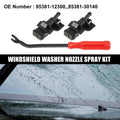 Windshield Washer Nozzle Kit Front 3pcs Replacement for Toyota 4Runner (2010–2017)