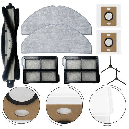 Set of 4 Side Brushes and Mop Cloths for ILIFE A30 Pro V10 Vacuum Cleaner