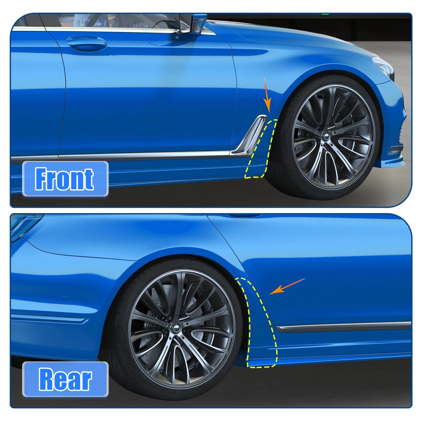 Set Front Rear Mudguards Mud Flaps with Screws for Honda Civic (2006–2011)