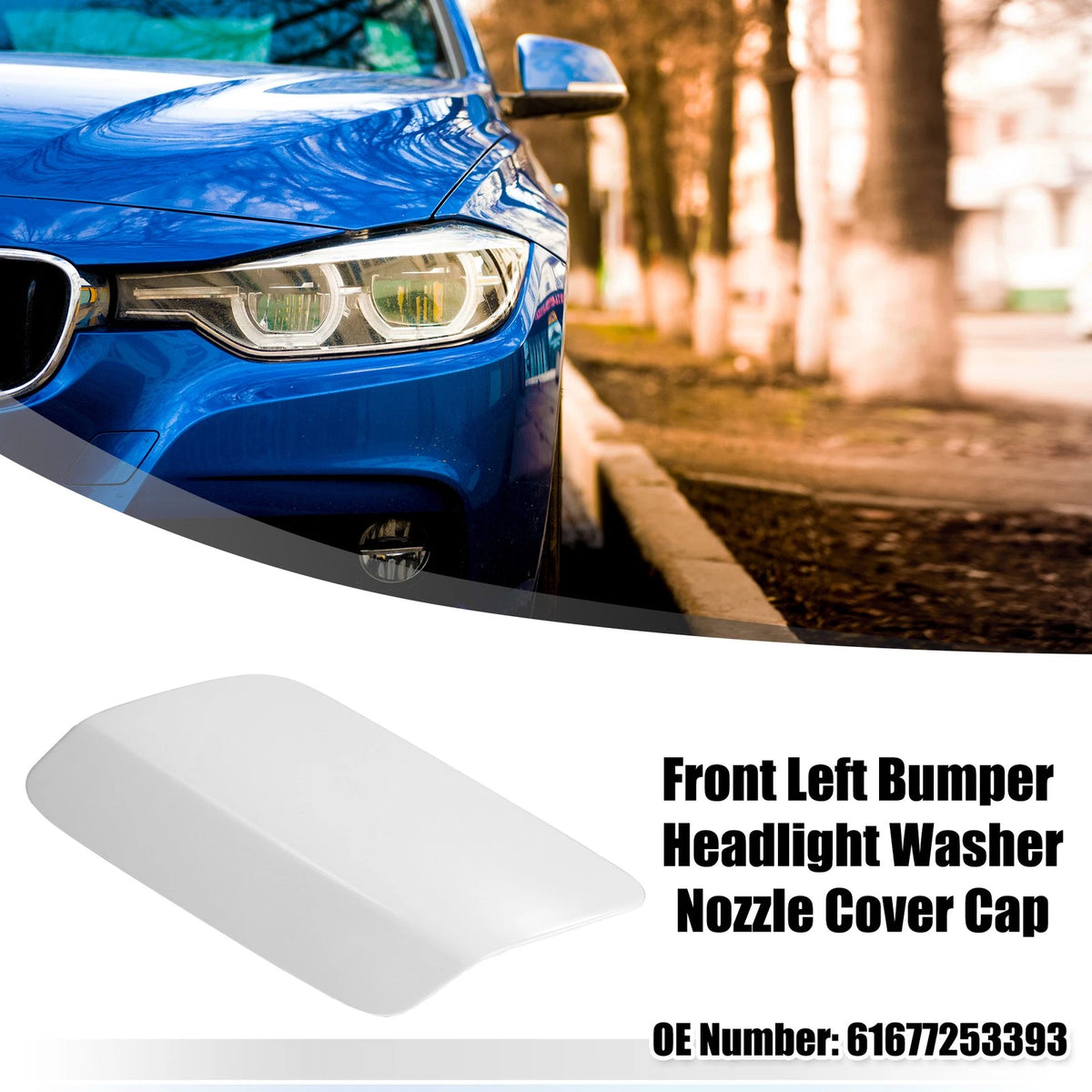 Front Left Bumper Headlight Washer Nozzle Cover Cap for BMW E92 E93 (2007–2013)