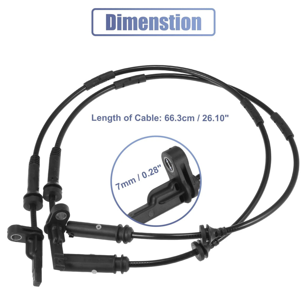 ABS Wheel Speed Sensor Rear Left Right 2PC for BMW X3 X4 (2011–2022)