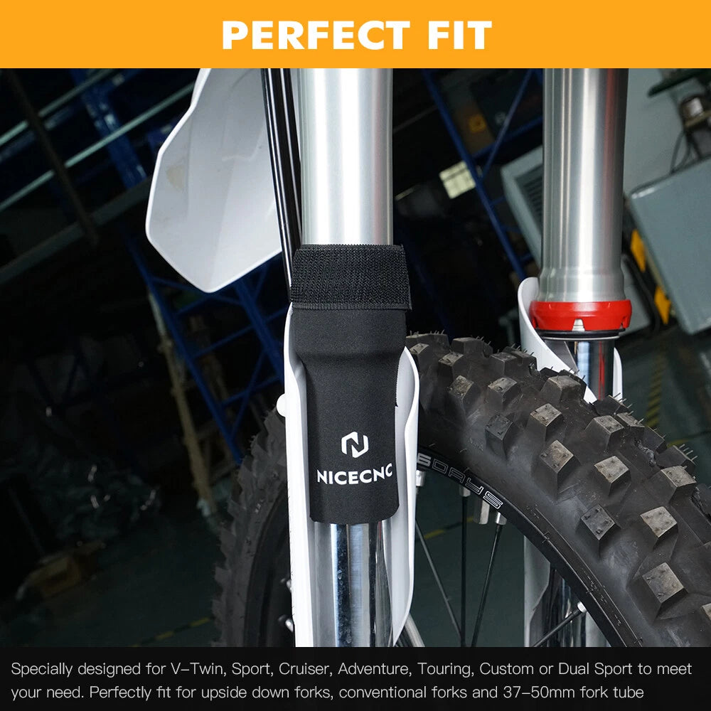 2X Front Fork Sock Sleeve Cover for Universal 37-50mm Forks