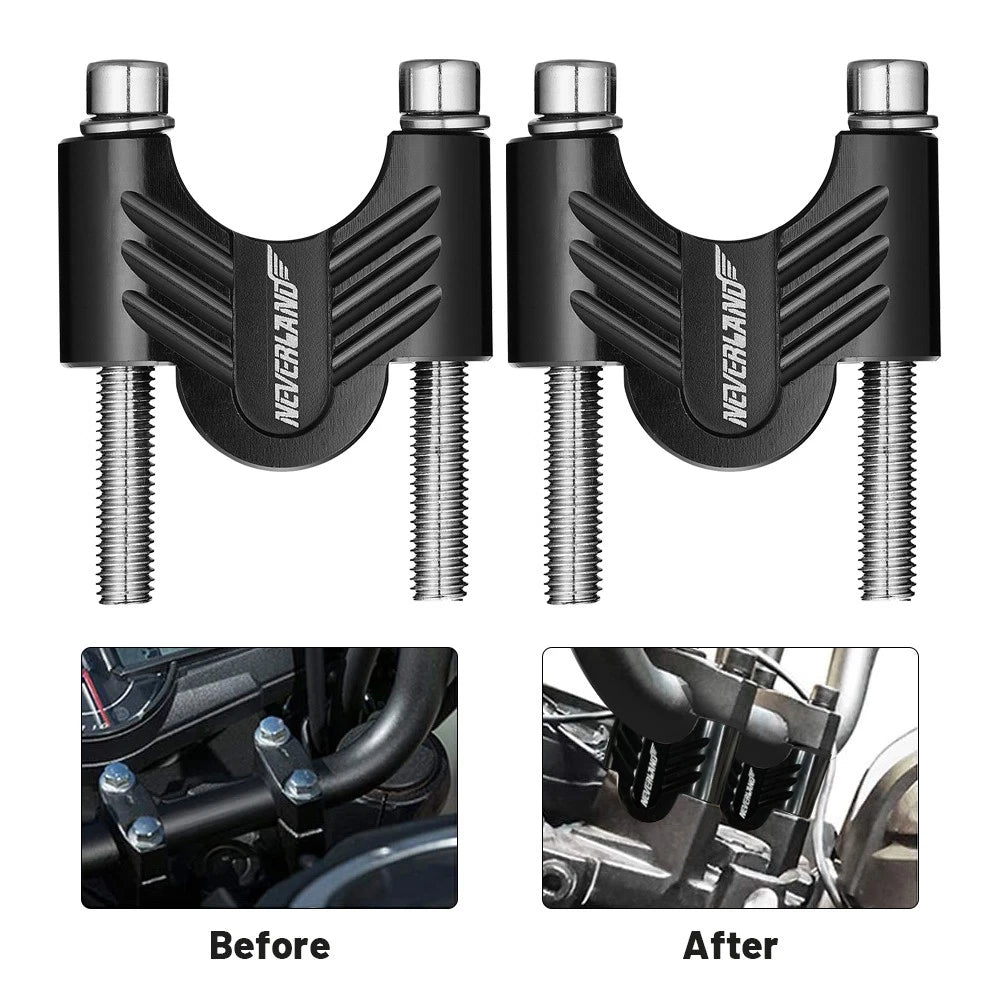 1 1/8" Handlebar Riser Clamp Kit for Fat Bar (30mm Height)