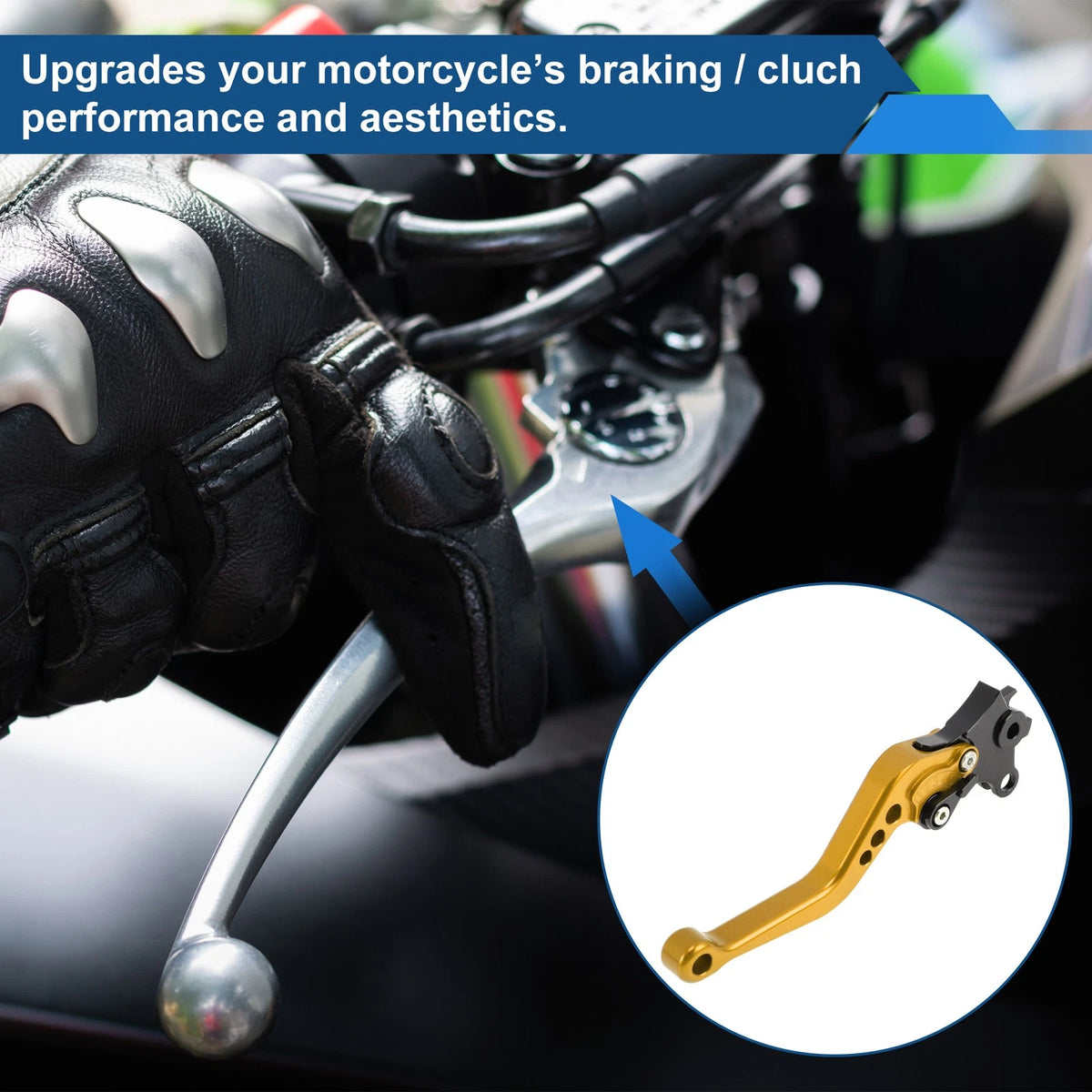 Adjustable Short Brake Clutch Levers for BMW R Nine T (2014–2016) - Gold Tone