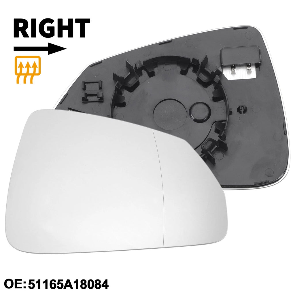 Right Heated Mirror Glass Replacement for BMW X1 (2009–2015)