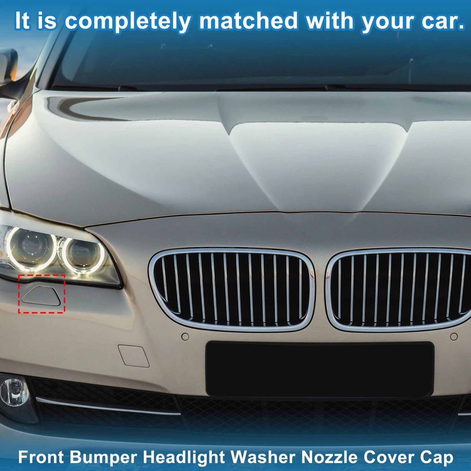Front Right Washer Nozzle Cover Cap for BMW 528i (2014–2016) Unpainted