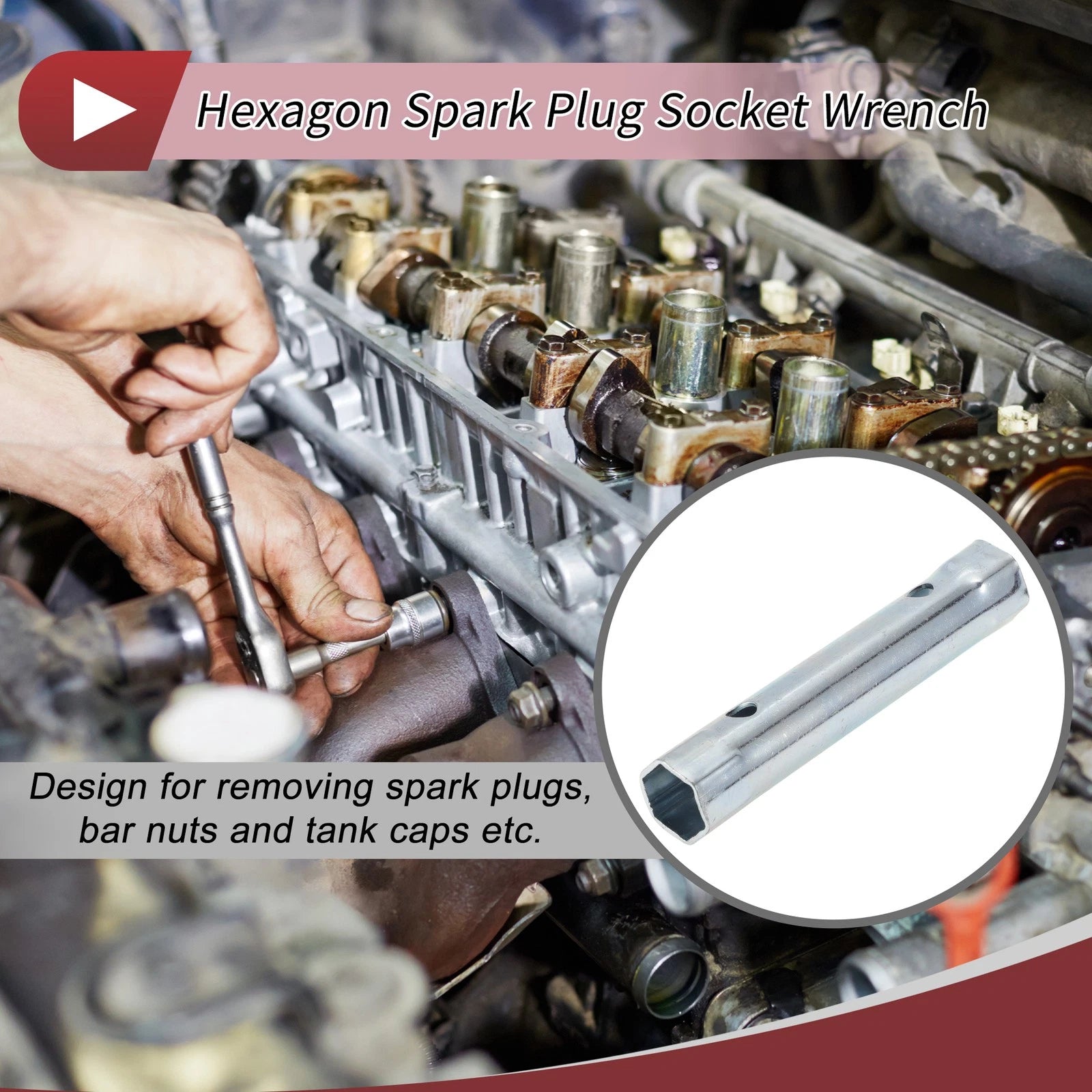 18mm 19mm Hexagon Spark Plug Socket Wrench for