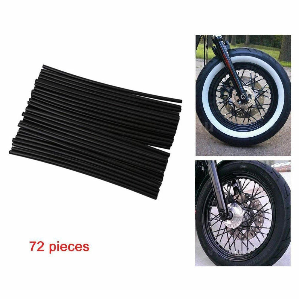 Black Motocross Spoke Wraps for MX Bikes