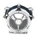 Air Cleaner Intake Filter for Harley Dyna Softail Touring Glide (Chrome)