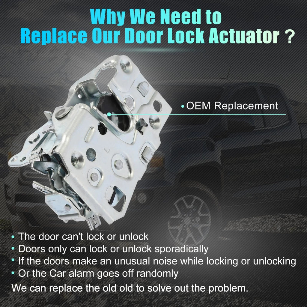 Door Lock Actuator Motor Front Left Driver Side for Chevrolet for GMC (2000–2010)