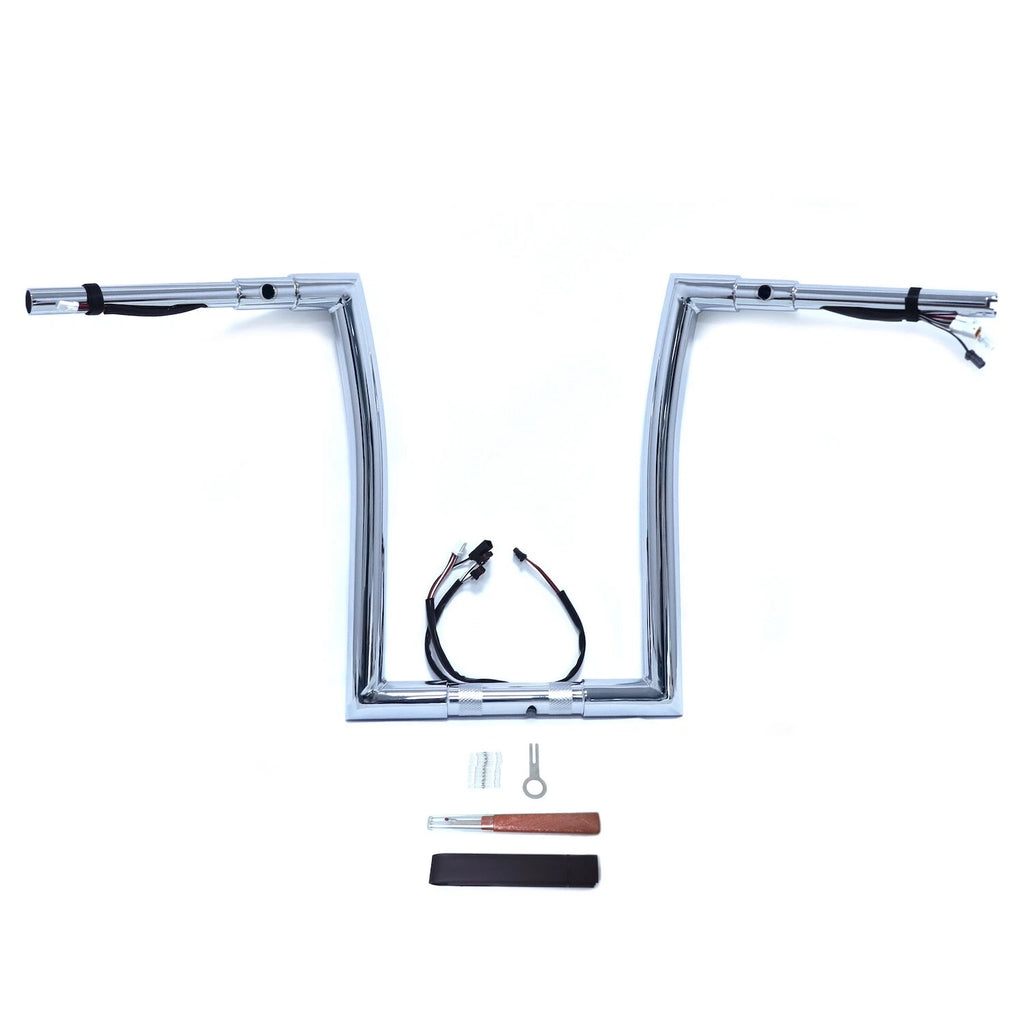 Chrome 16" Prewired Handlebar 1.5" 32mm for Harley Road Glide (2016–2023)